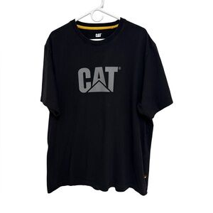 CAT Caterpillar Logo Work Shirt Short Sleeve Men’s XL Black